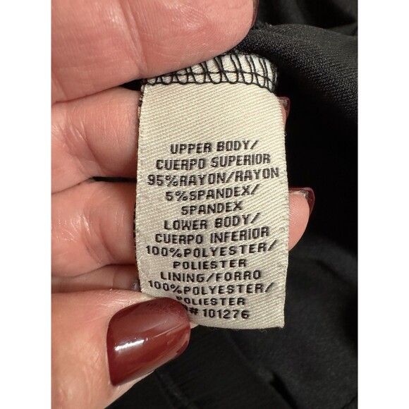 Eci New York Black Sleeveless Blouse Babydoll Y2K Style Lined Size 8 - Picture 8 of 9